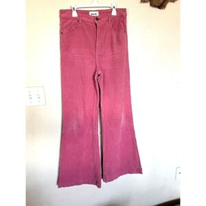 ROLLAS Earthy Dusty Flame High Rise Flare Corduroy Pants Dusty Rose Size 29
